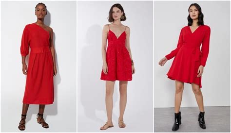 vestido vermelho natal curto|10 vestidos vermelhos para você usar no Natal .